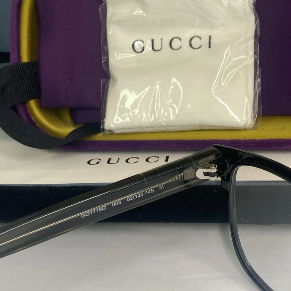GG1118O Eyeglasses by Gucci™. Shape: Wayfarer, Material: Metal, Frame Full Rim.